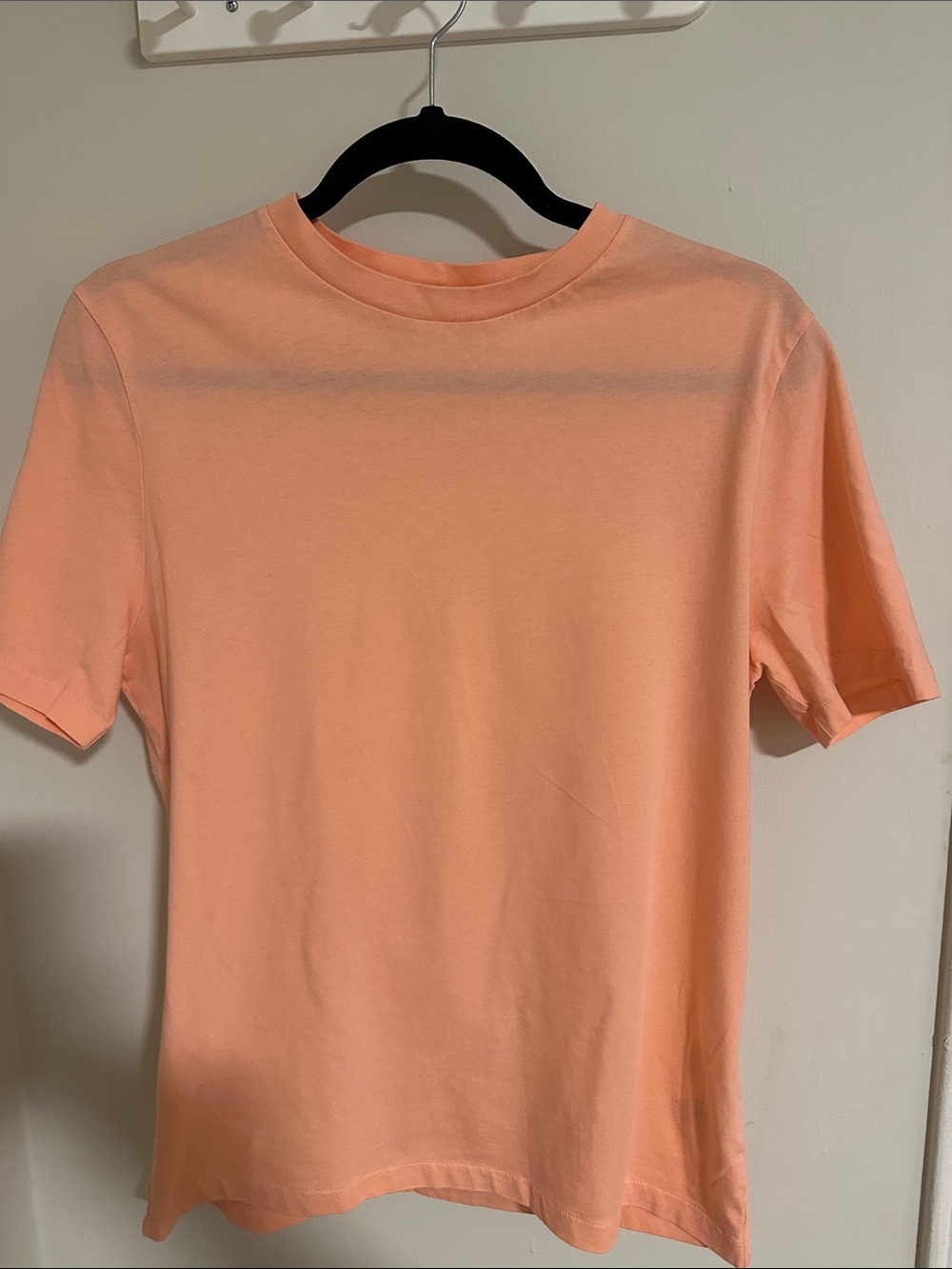 COS Peach Crewneck Short Sleeve Tee